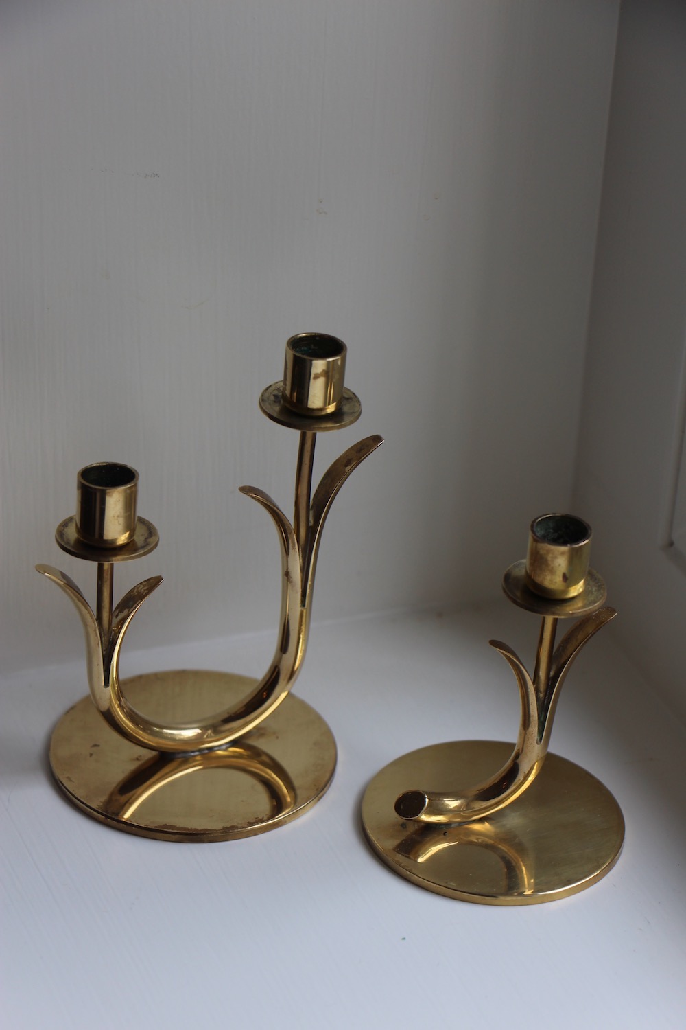 Gunnar Ander candlesticks, vintage, Ystad Metall