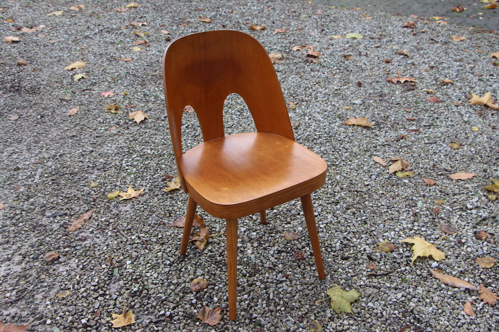 Oswald Haerdtl chair, double bow, vintage chairs, Tatra production