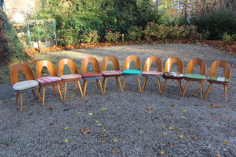 Antonin Susan chairs, manufactured by Tatra, vintage cushions