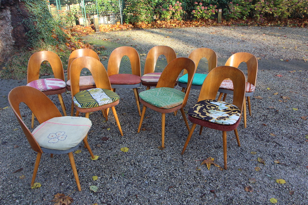 Antonin Susan chairs, manufactured by Tatra, vintage cushions