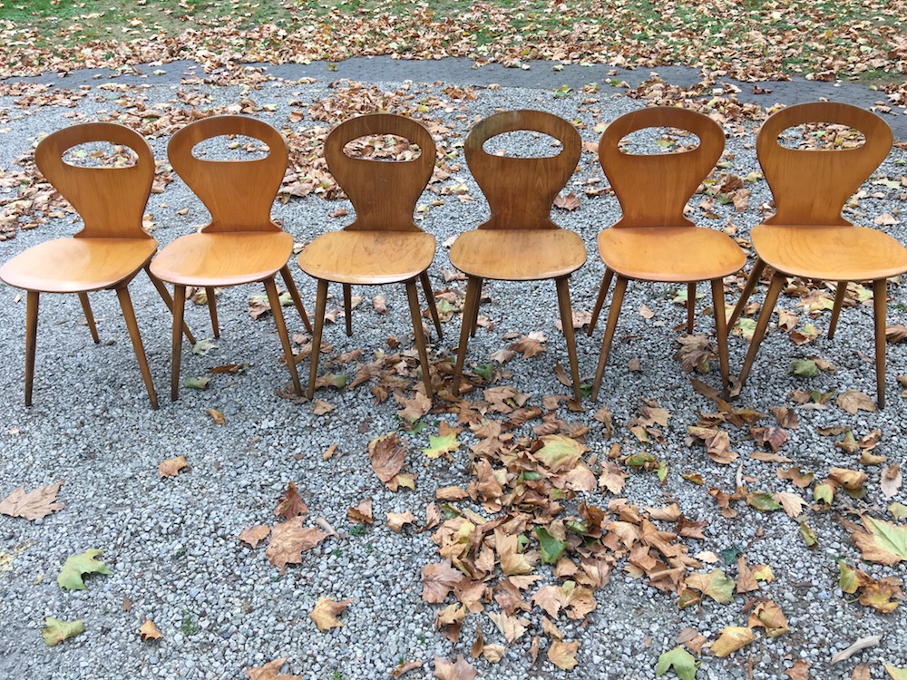 set of vintage Baumann chairs