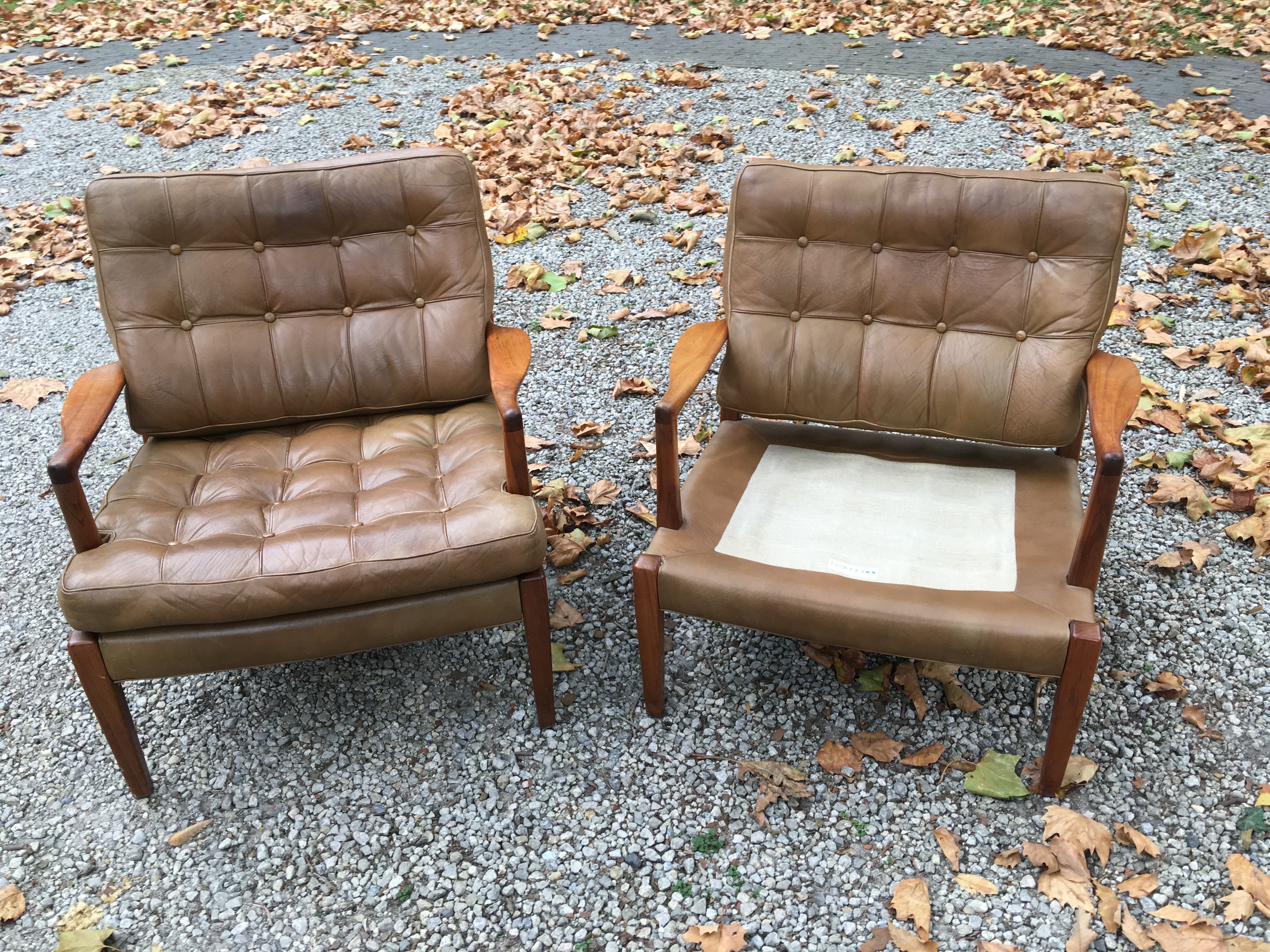 vintage easy chairs by Arne Norell, model Löven, lounge chairs