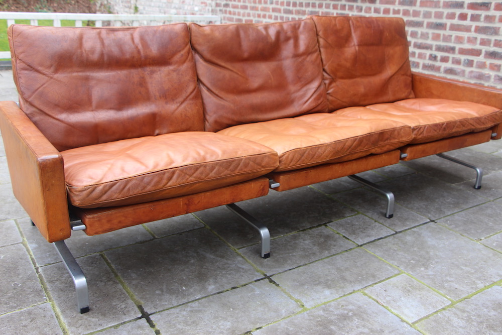 vintage Poul Kjaerholm PK31/3 sofa for Kold Christensen