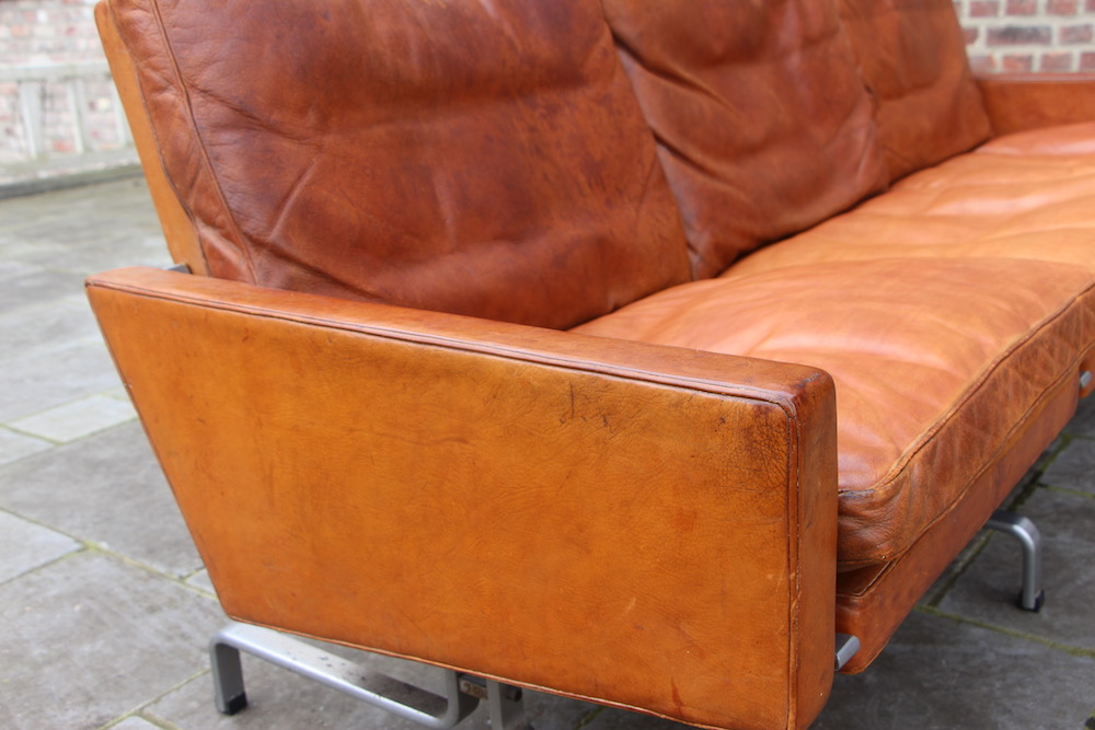 vintage Poul Kjaerholm PK31/3 sofa for Kold Christensen