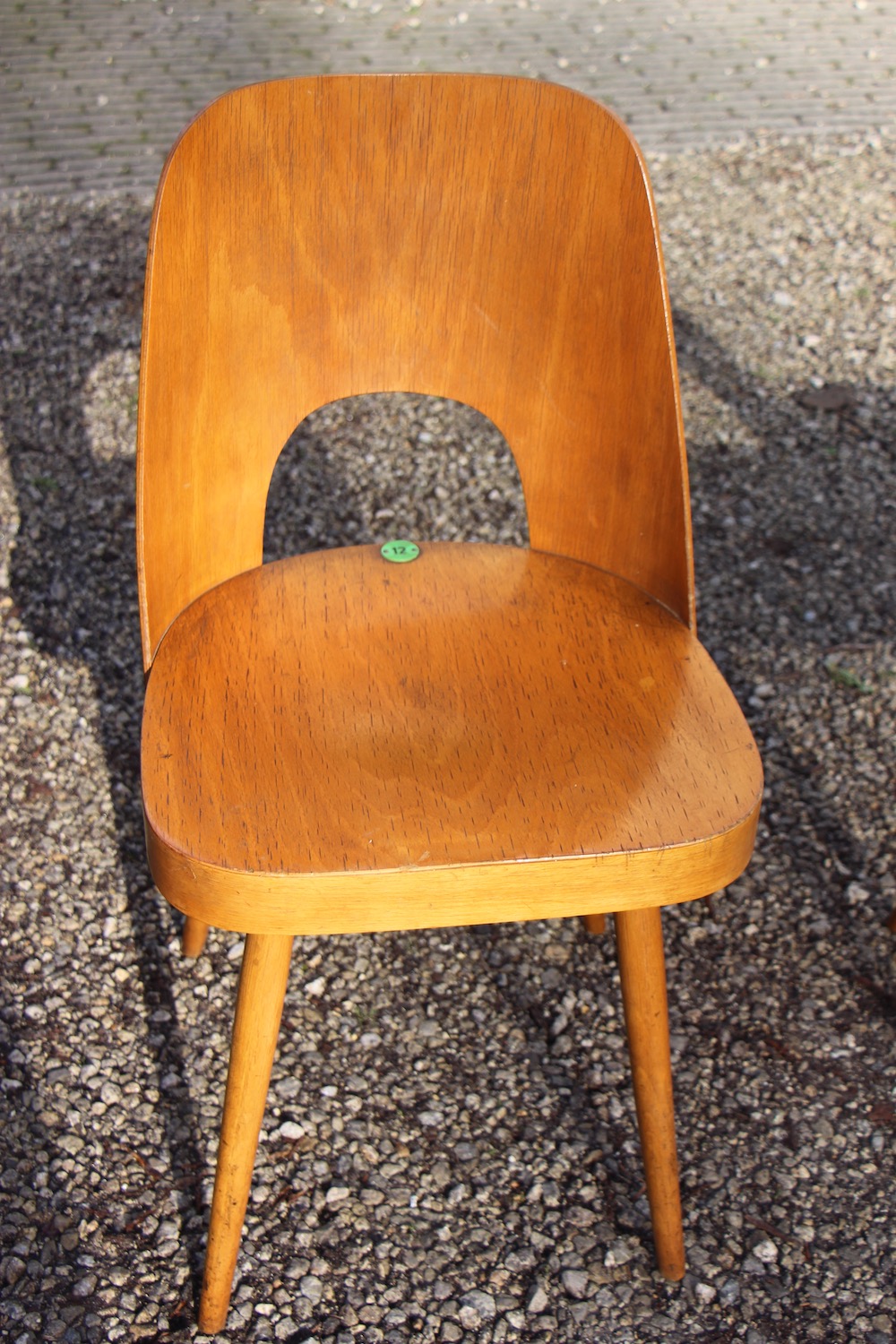 Oswald Haerdtl vintage wooden dining chairs for Ton