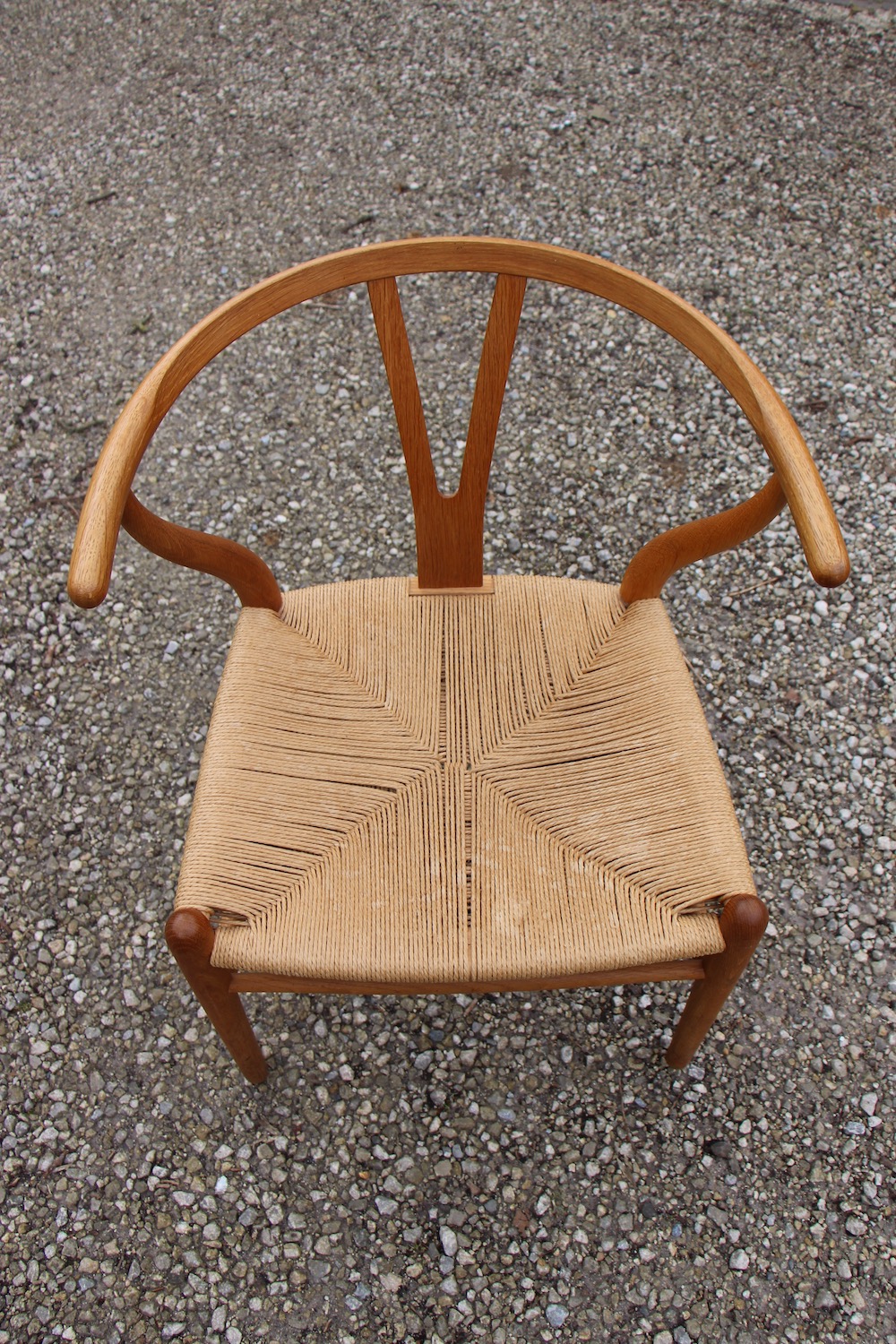 vintage Hans Wegner wishbone chair, Y chair, Carl Hansen