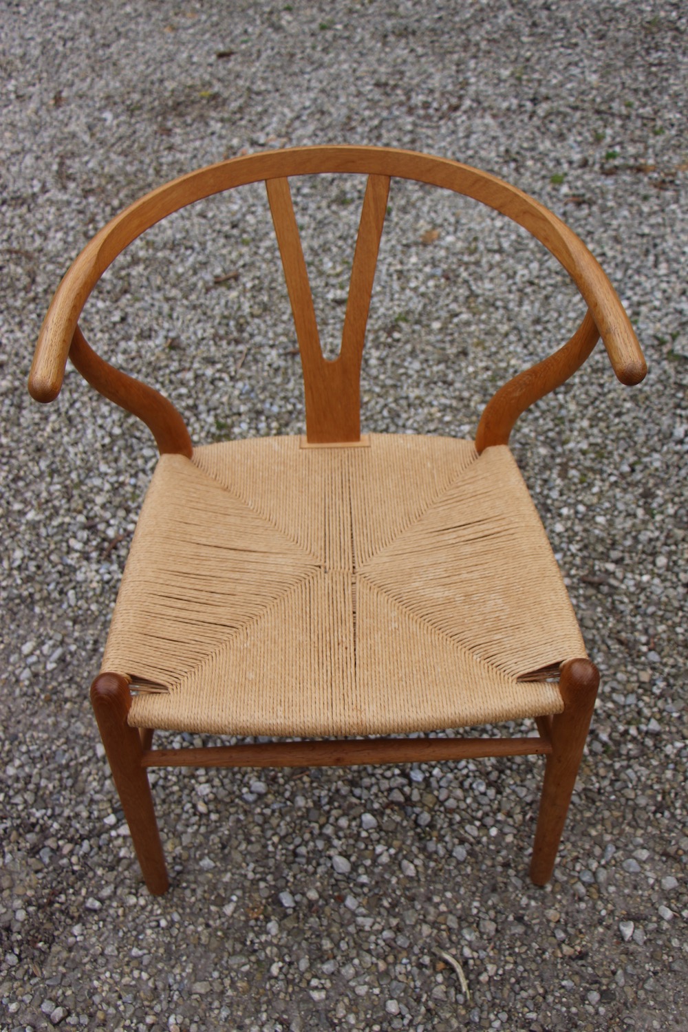 vintage Hans Wegner wishbone chair, Y chair, Carl Hansen