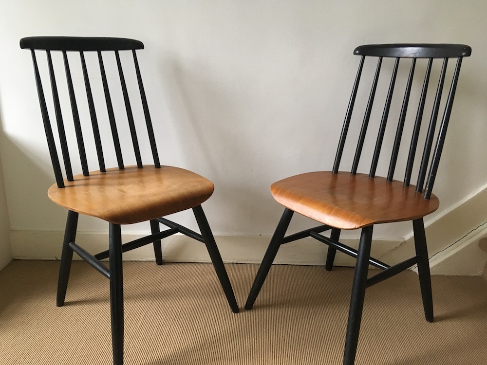 rs by Ilmari Tapiovaara, vintage chairs, fifties chairs, wooden chairs