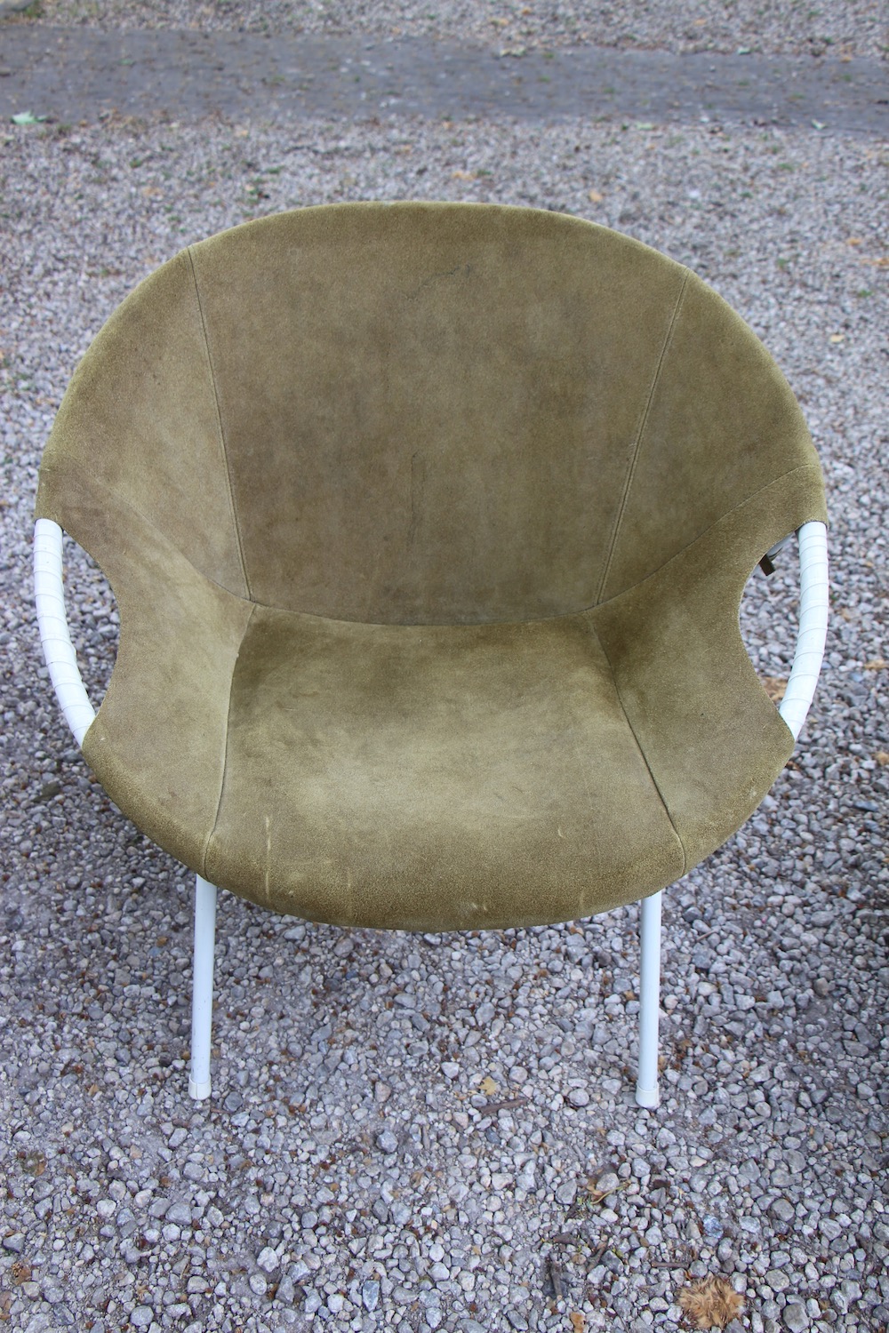 vintage Lusch&co lounge chairs, suede chairs, balloon chairs