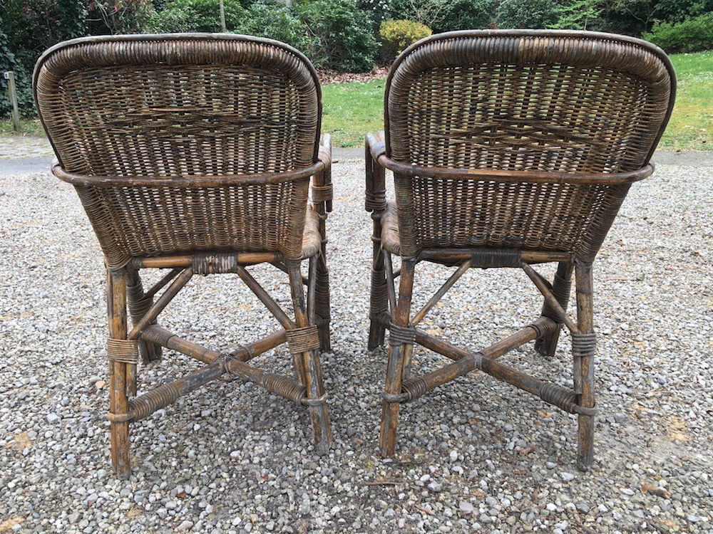vintage garden chairs, garden chairs, rattan, rattan chairs