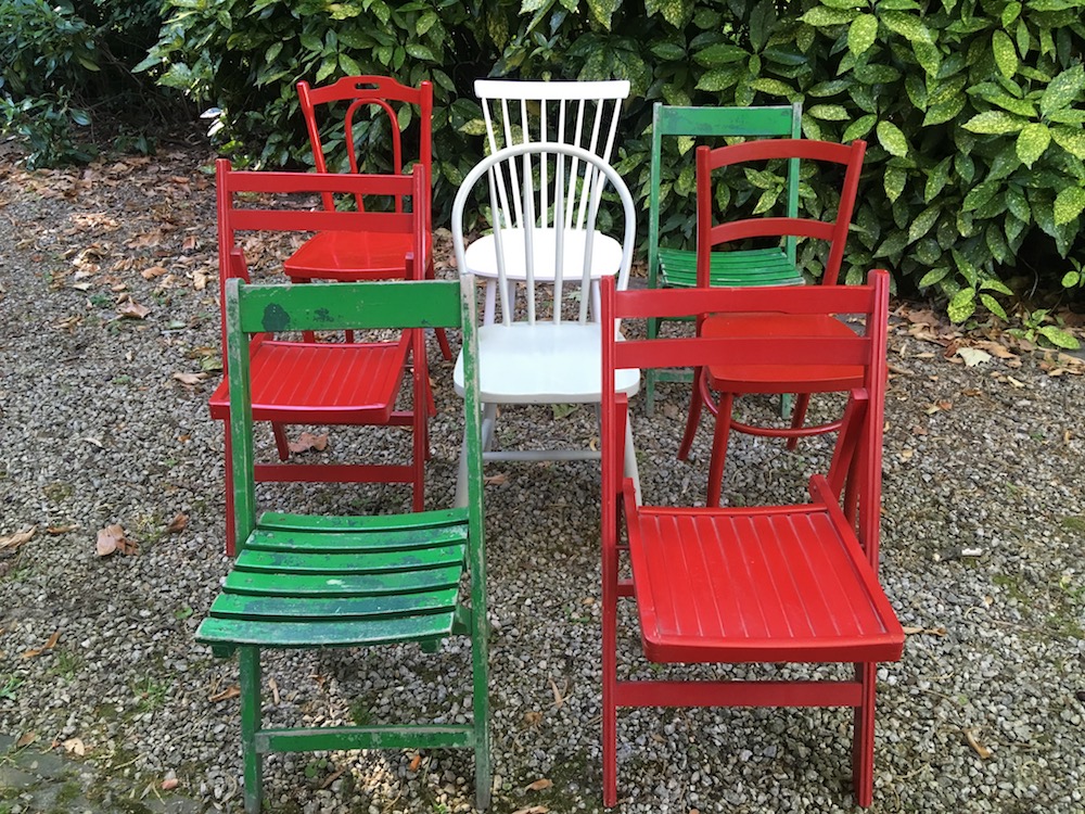 set of vintage dining chairs, vintage chairs, painted chairs, folding chairs, vintage, dining chairs, kitchen chairs