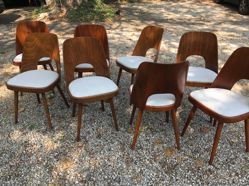 Oswald Haerdtl, vintage dining chairs, Ton chairs, wooden vintage chairs, design chairs