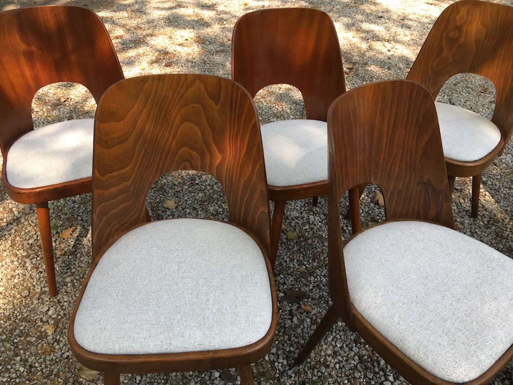Oswald Haerdtl, vintage dining chairs, Ton chairs, wooden vintage chairs, design chairs