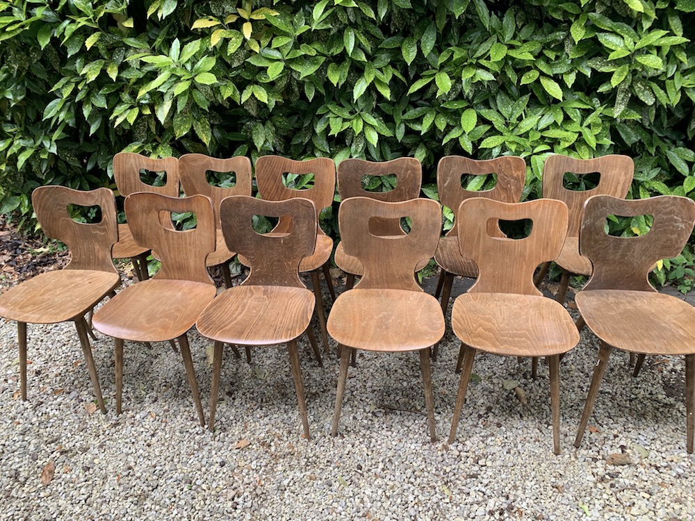 Baumann chairs, Baumann, chaises vintage, chaises Baumann, chaises bistro, chaises bistrot, vintage chairs, wooden chairs, French chairs, design chairs, dining chairs, dining room decor 