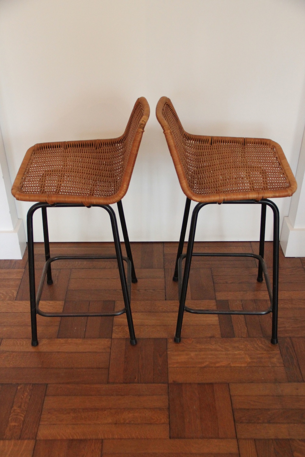 Vintage rattan stools